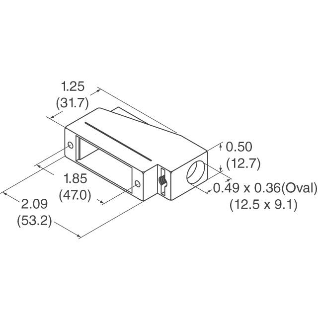 165X10459XE Conec  Carcasas traseras para conectores D-Sub en forma de D
